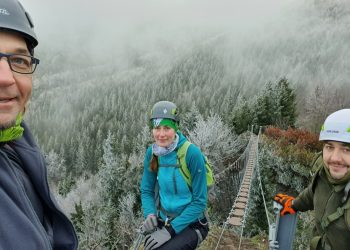 Via ferrata Skałka przy Kremnicy na zakończenie sezonu