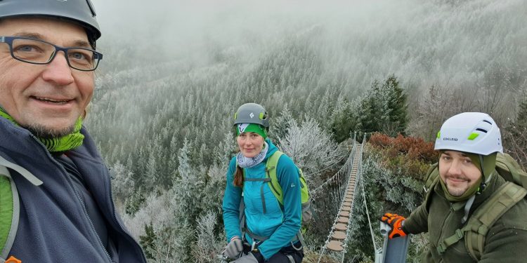 Via ferrata Skałka przy Kremnicy na zakończenie sezonu 1 Via ferrata Skałka przy Kremnicy na zakończenie sezonu